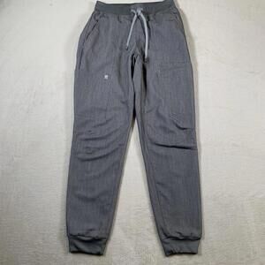 Fabletics Scrub Pants Womens XS Gray High-Rise On-Call Jogger Drawstring‎ EUC
